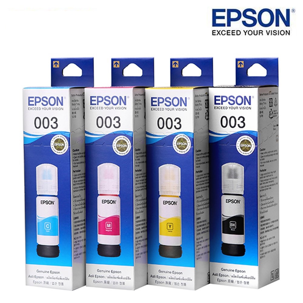 MỰC IN EPSON 003 (4 Màu) - DÙNG CHO MÁY EPSON L1110 / L3110 / L3150 / L1210 / L3210 / L1250 / L3250